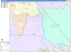 St. Cloud Wall Map Color Cast Style 2026